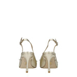 Stuart Weitzman Gold Leather Stiletto Heels Sandals ST-8547362701577-EU38.5/US8.5