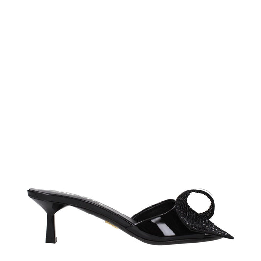 Prada Black Leather Sandals