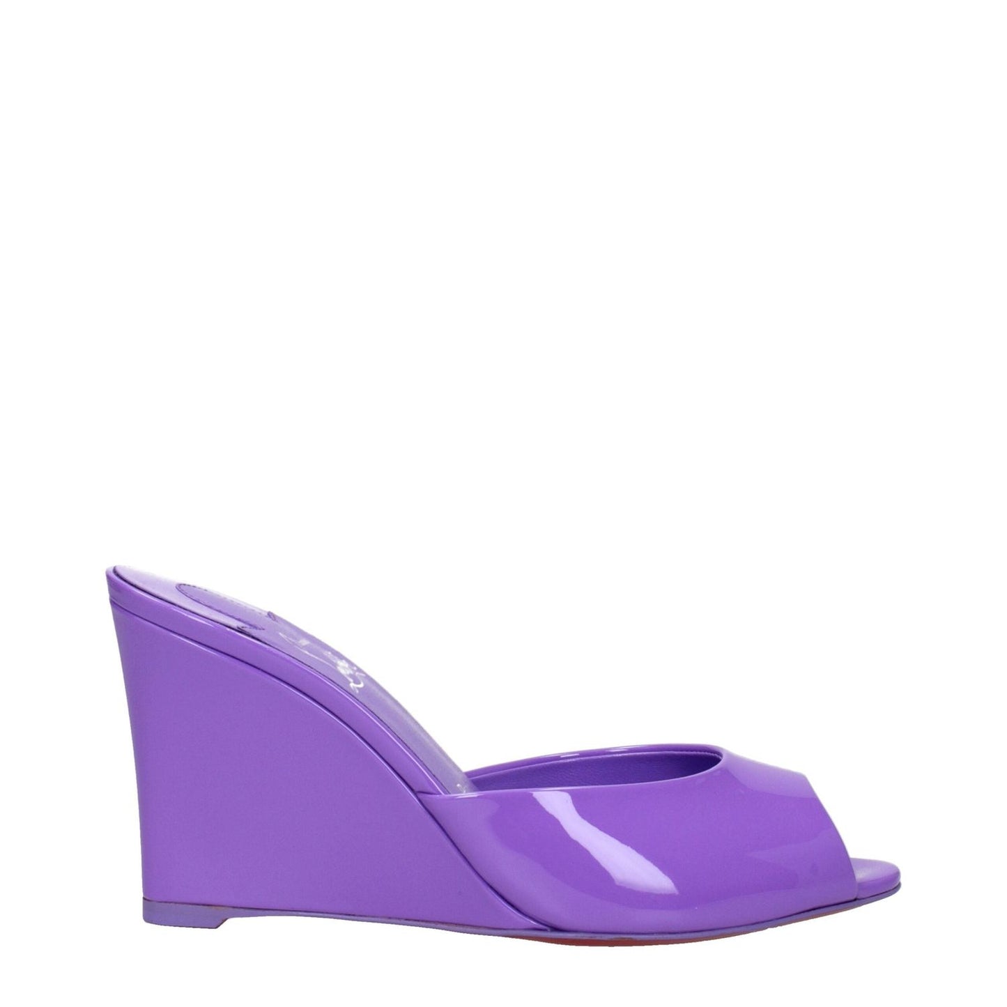 Christian Louboutin Purple Leather Wedges Sandals LO-9293630865673-EU37/US7