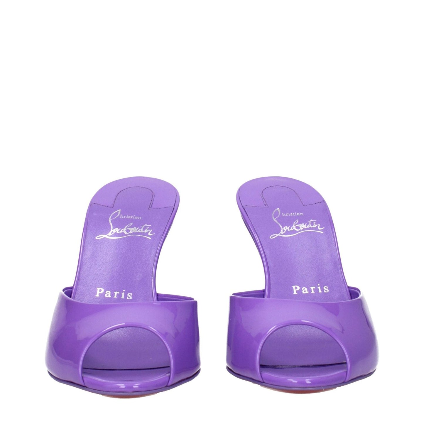 Christian Louboutin Purple Leather Wedges Sandals LO-9293630865673-EU37/US7