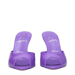 Christian Louboutin Purple Leather Wedges Sandals LO-9293630865673-EU37/US7