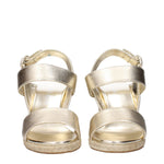 Prada Gold Leather Wedges Sandals PR-15185638621449-EU35/US5