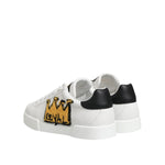 Dolce & Gabbana White Crown Patch Portofino Men Sneakers Shoes MV7795-39