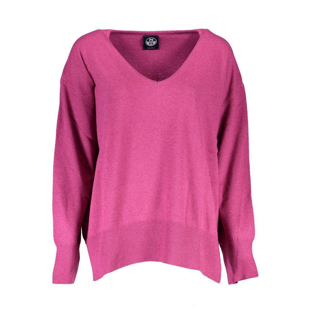 North Sails Purple Wool Sweater NO-16398-XS