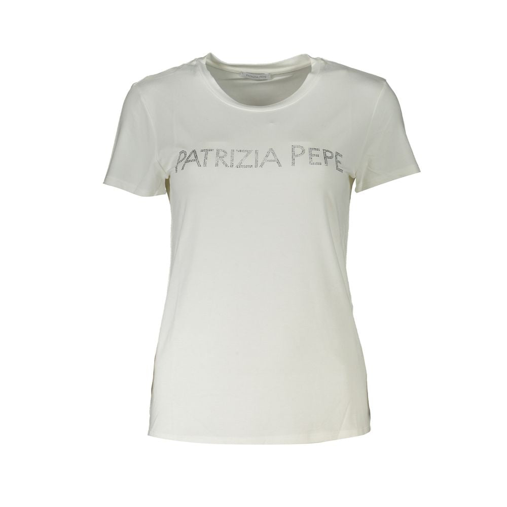 Patrizia Pepe White Elastane Tops & T-Shirt PA-28355-XS