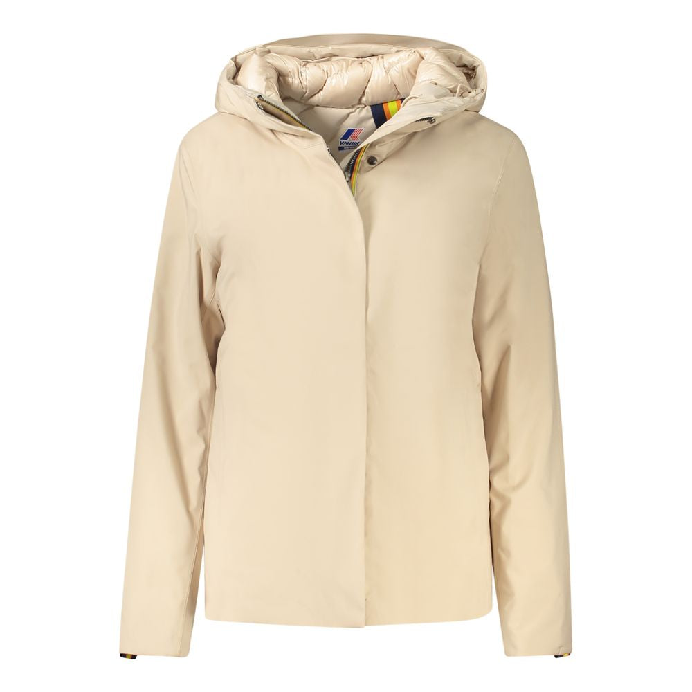 K-WAY Beige Polyester Jackets & Coat KW-34231-S