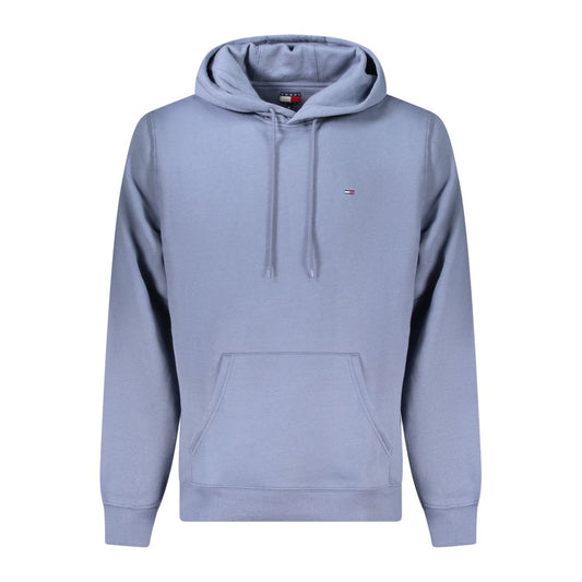 Tommy Hilfiger Blue Cotton Men Sweater with hoodie and logo