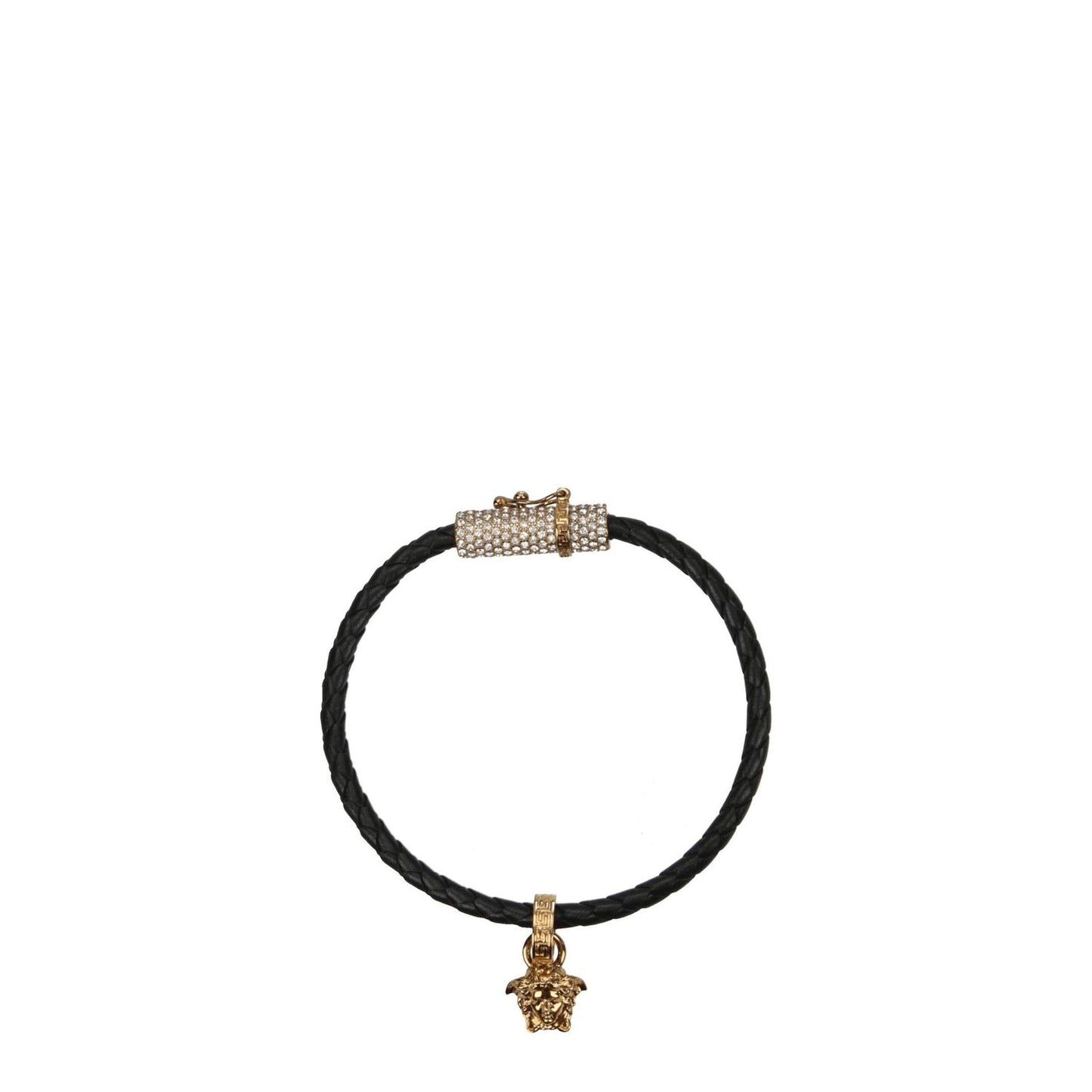 Versace Black Leather Bracelets