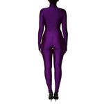Dolce & Gabbana Purple Nylon Turtleneck Bodycon Jumpsuit Dress DR81789-40