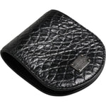 Dolce & Gabbana Black Exotic Skin Coin Condom Case Holder Pocket Wallet
