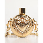 Dolce & Gabbana Gold Brass Rhinestone Devotion Charm Pendant Necklace