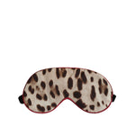 Dolce & Gabbana Brown Leopard Print Silk Women Accessory Sleep Eye Mask SMY11247