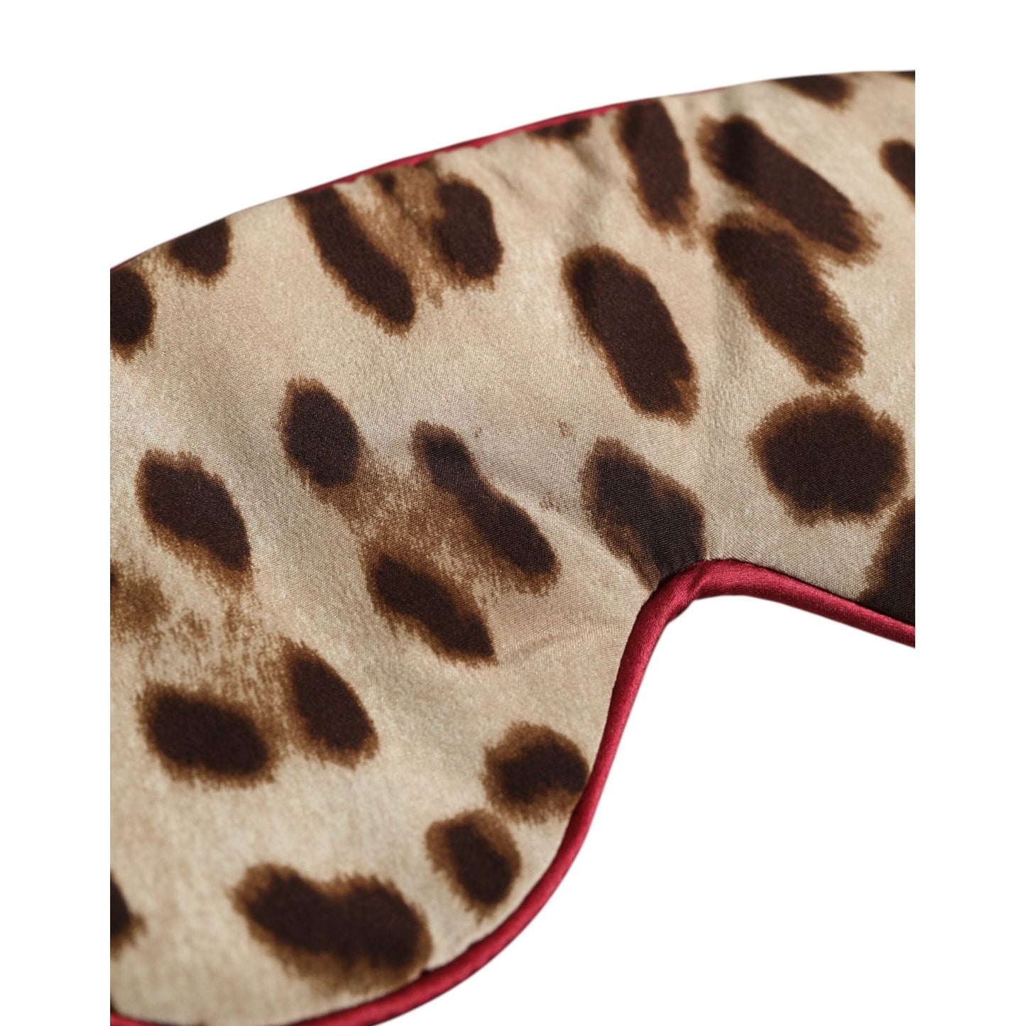 Dolce & Gabbana Brown Leopard Print Silk Women Accessory Sleep Eye Mask SMY11247