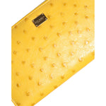 Dolce & Gabbana Yellow Leather Logo Plaque Zip Around Continental Wallet