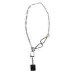 Dolce & Gabbana Silver Tone Metal Chain DG Logo Pendant Men Necklace