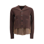 Sacai Cardigan with denim panel SA-2507968601-3