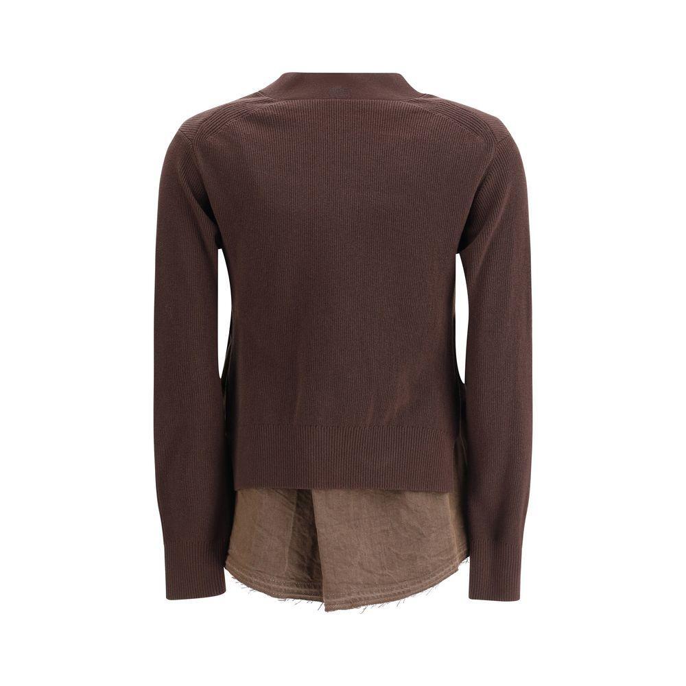 Sacai Cardigan with denim panel SA-2507968601-3