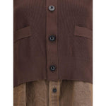 Sacai Cardigan with denim panel SA-2507968601-3