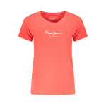 Pepe Jeans Red Cotton Women T-Shirt PE-39594-S