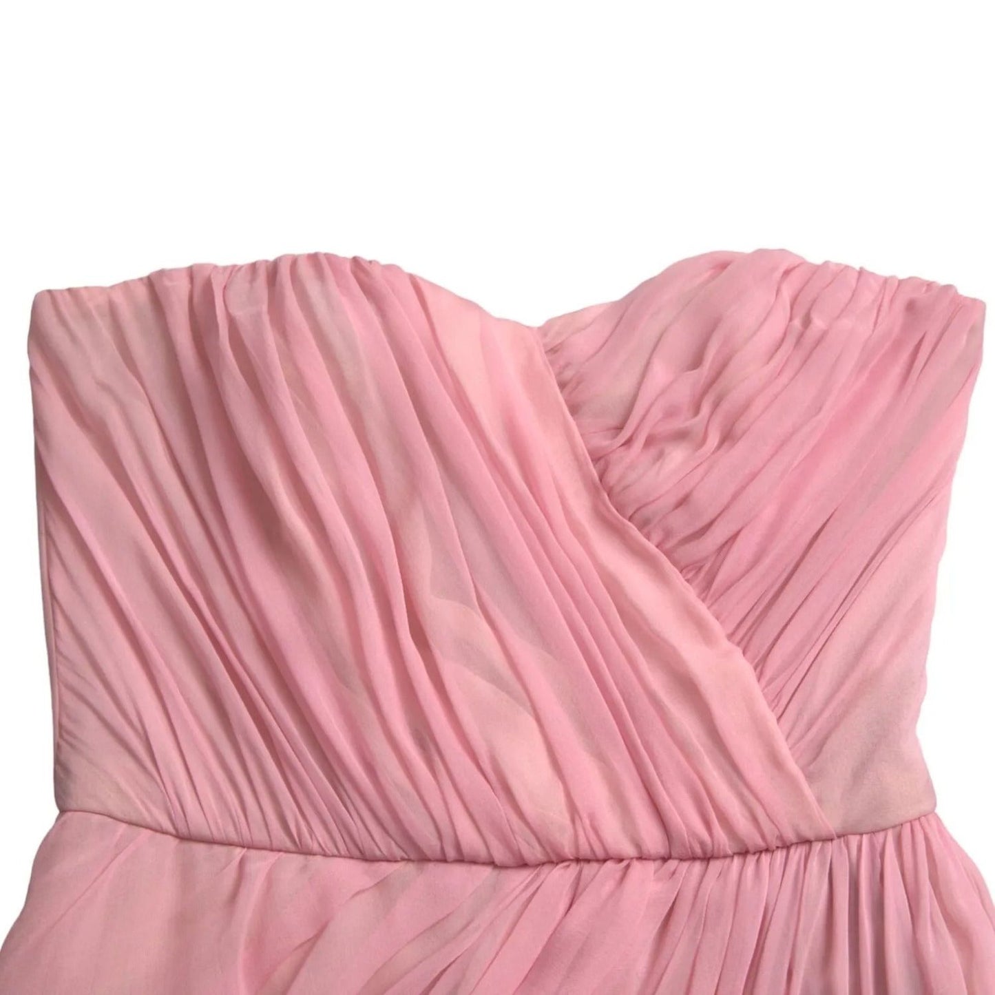 Dolce & Gabbana Pink Silk Strapless Maxi A-line Gown Dress DR281177-40