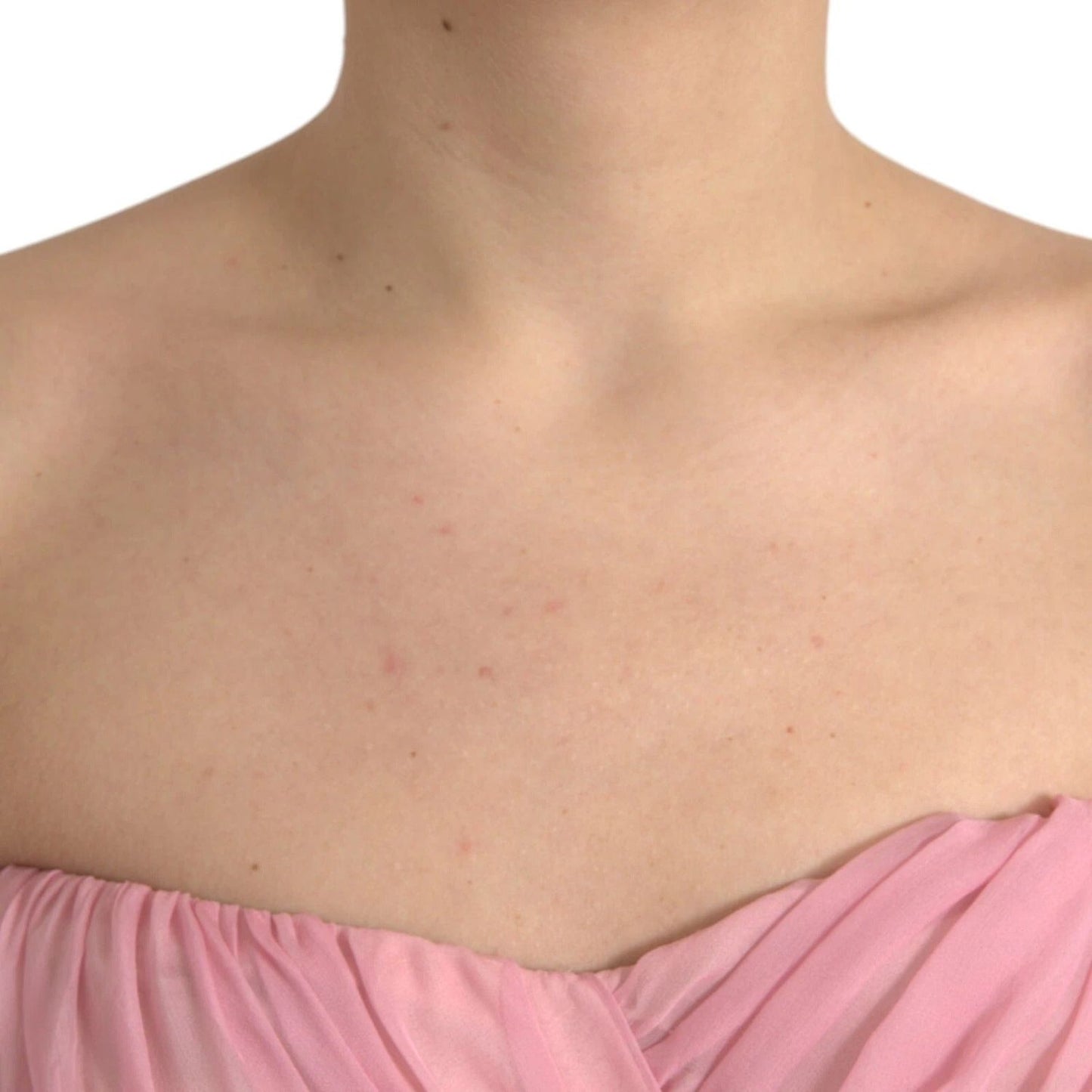 Dolce & Gabbana Pink Silk Strapless Maxi A-line Gown Dress DR281177-40