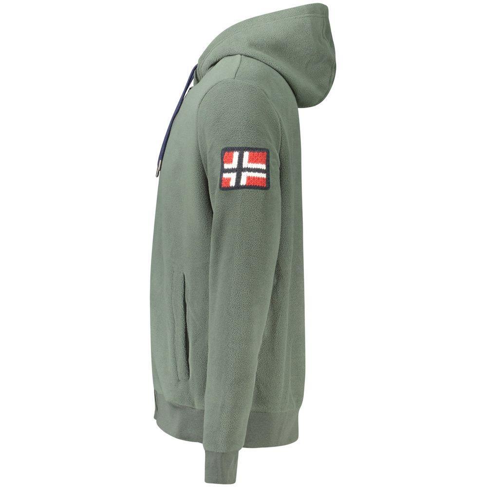 Norway 1963 Green Polyester Men's Hooded Sweater NO-39670-S