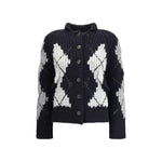 Ermanno Scervino Wool argyle-patterned Cardigan ER-D475D303RUIUD4721-L