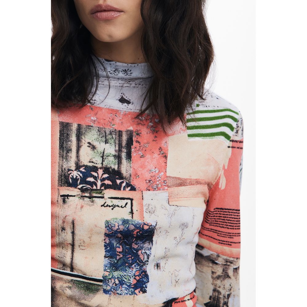 Desigual Pink Viscose Sweater