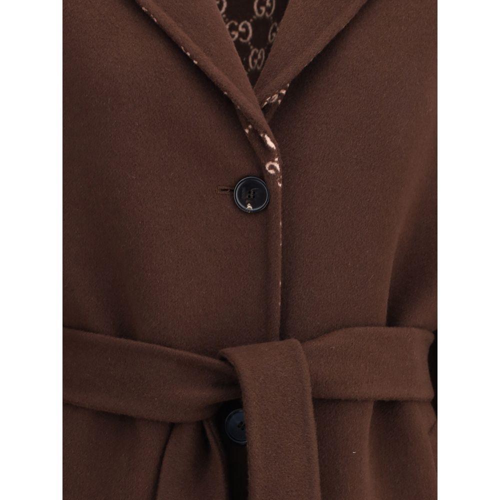 Gucci Silk and wool reversible Coat GU-823839Z7ASL2016-IT42 | L