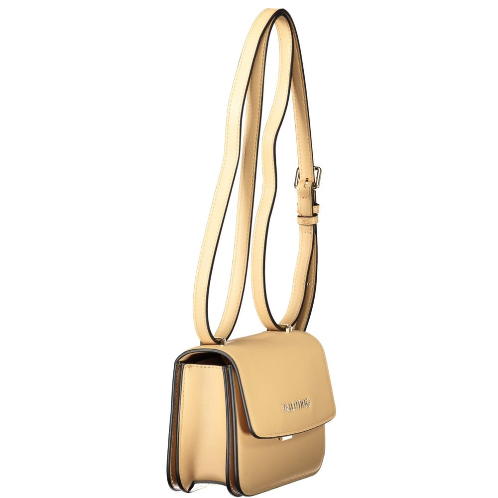 Mario Valentino Beige Polyethylene Handbag with adjustable shoulder strap and automatic closure