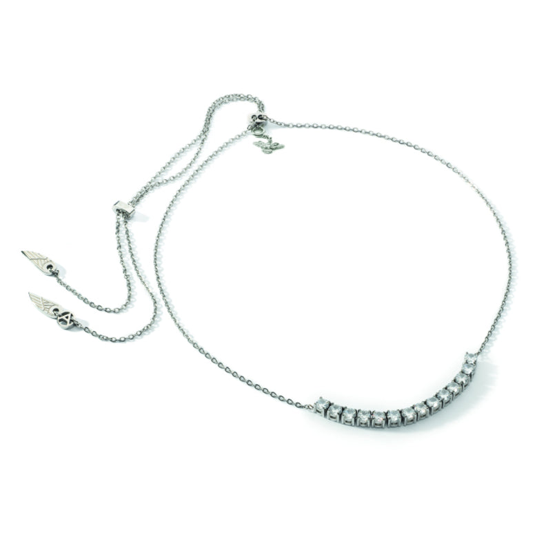 Elegant necklace from AN JEWELS JEWELRY Mod. AL.NLOY1SC featuring a delicate silver chain and sparkling stones.