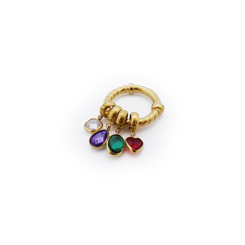 Gold ring with multicolored gemstones by AN JEWELS JEWELRY Mod. AL.R2WI23SMC-6.
