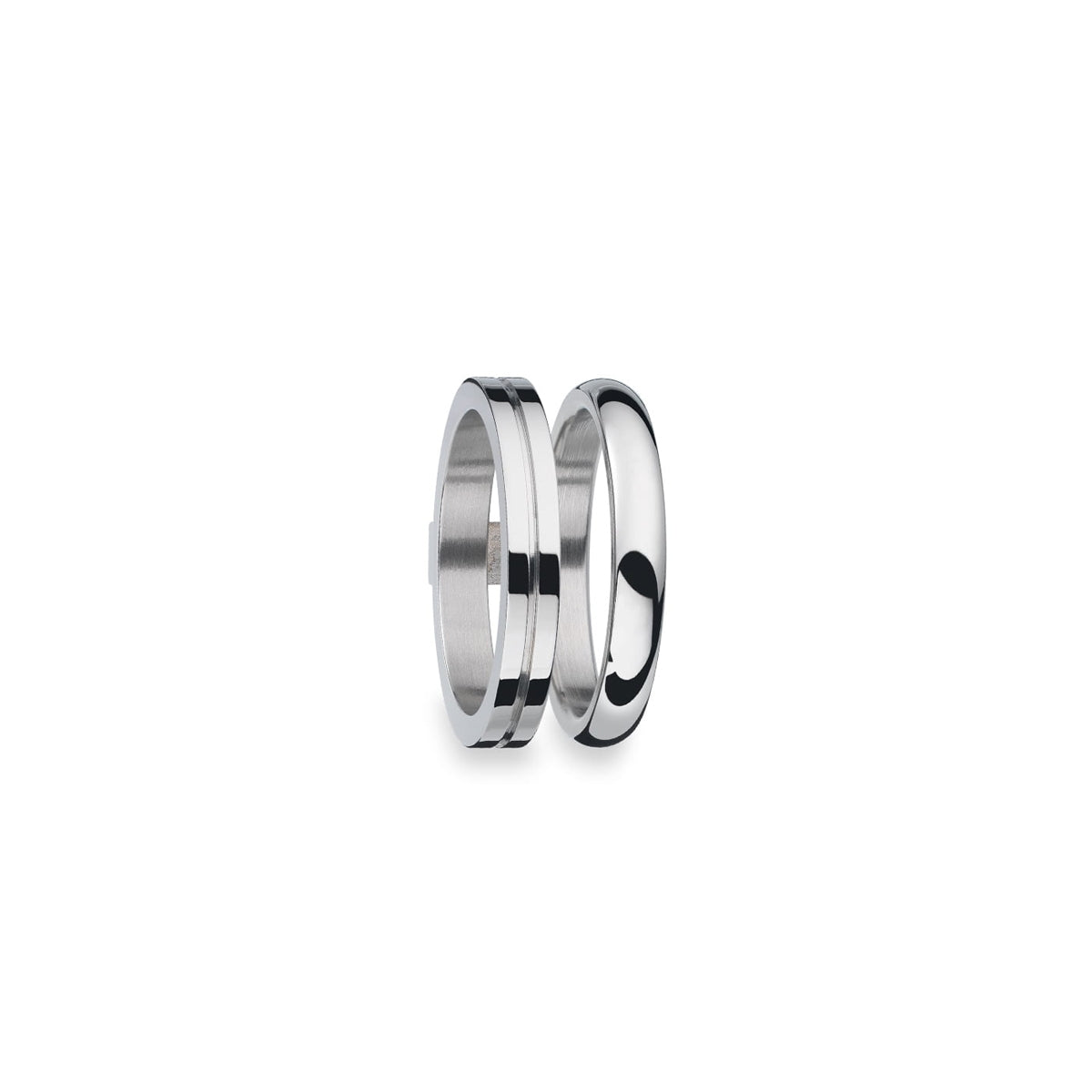 AN JEWELS JEWELRY Mod. AR.R2NS05S-8 silver ring set on white background