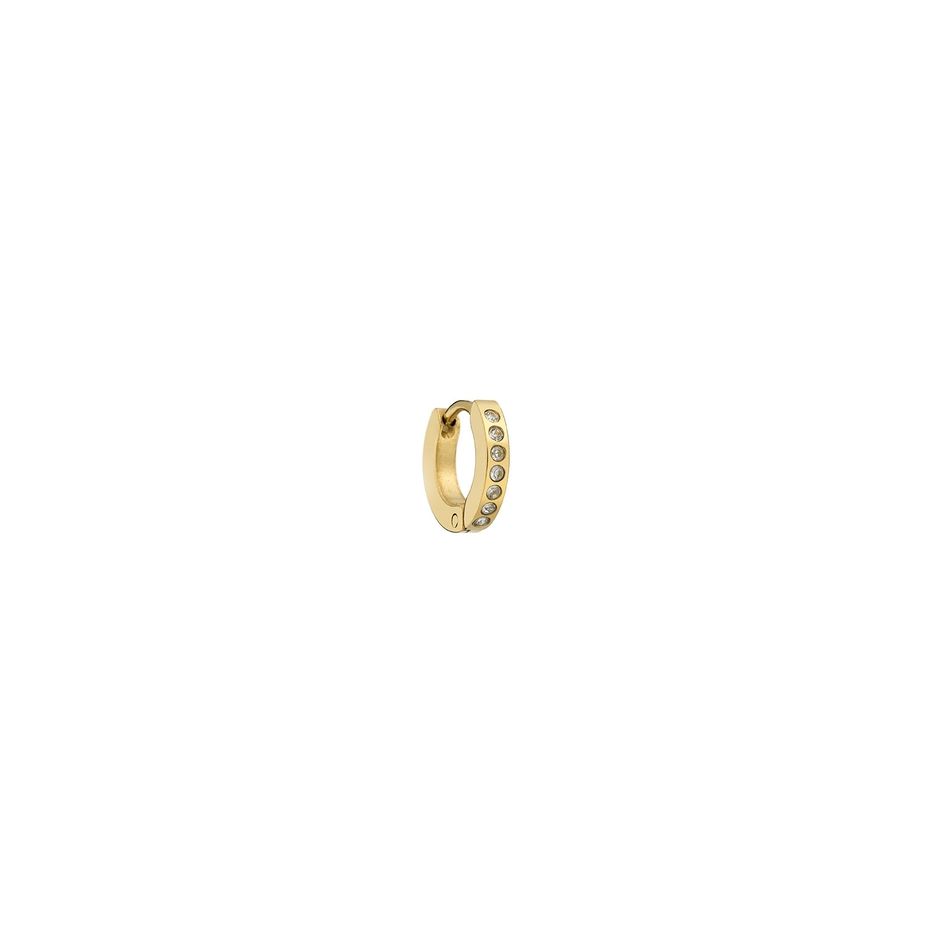 AN JEWELS JEWELRY Mod. AS.PH06YC gold hoop earring with small diamonds