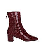 Aquazzura Red Leather Ankle Boots AQ-8547425288457-EU36/US6