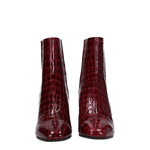 Aquazzura Red Leather Ankle Boots AQ-8547425288457-EU36/US6