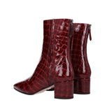 Aquazzura Red Leather Ankle Boots AQ-8547425288457-EU36/US6