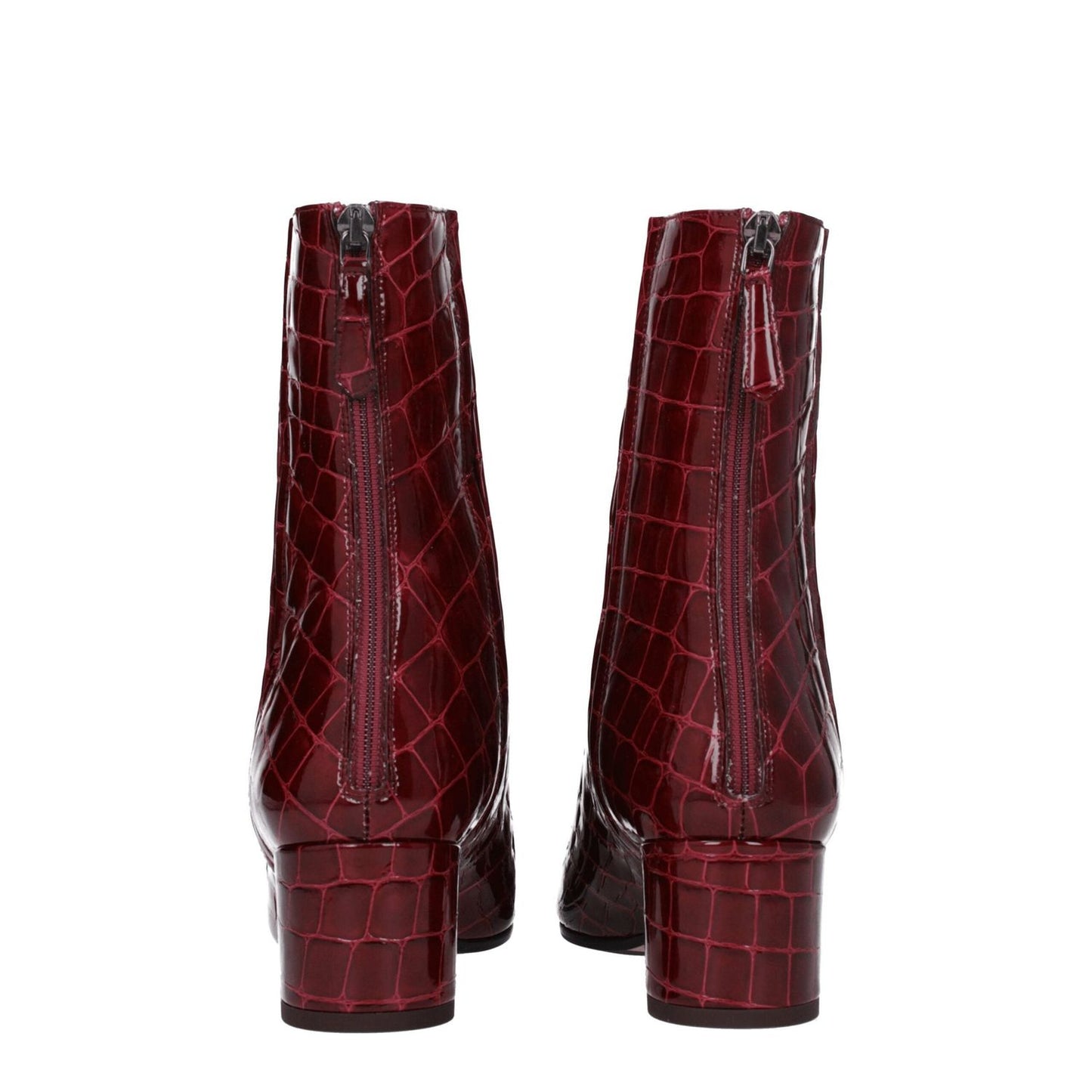 Aquazzura Red Leather Ankle Boots AQ-8547425288457-EU36/US6
