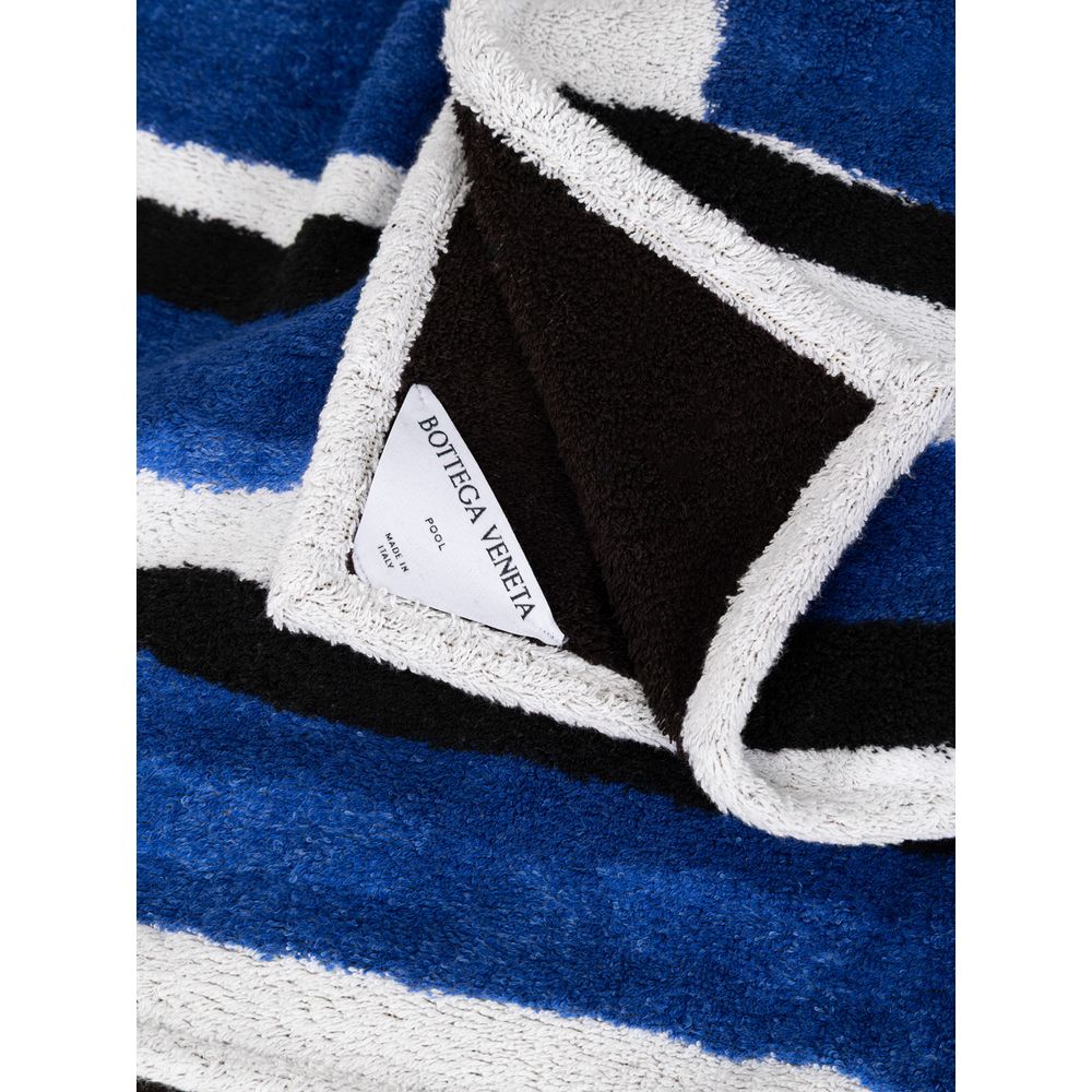 Bottega Veneta Blue Cotton Beach Towel