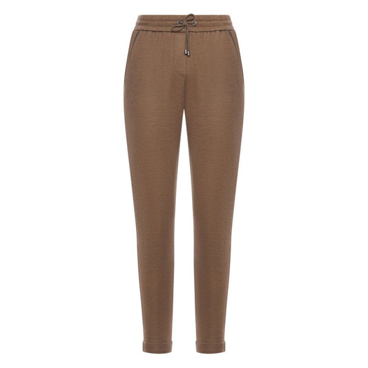 Brunello Cucinelli Cotton And Silk Blend Trousers Trousers