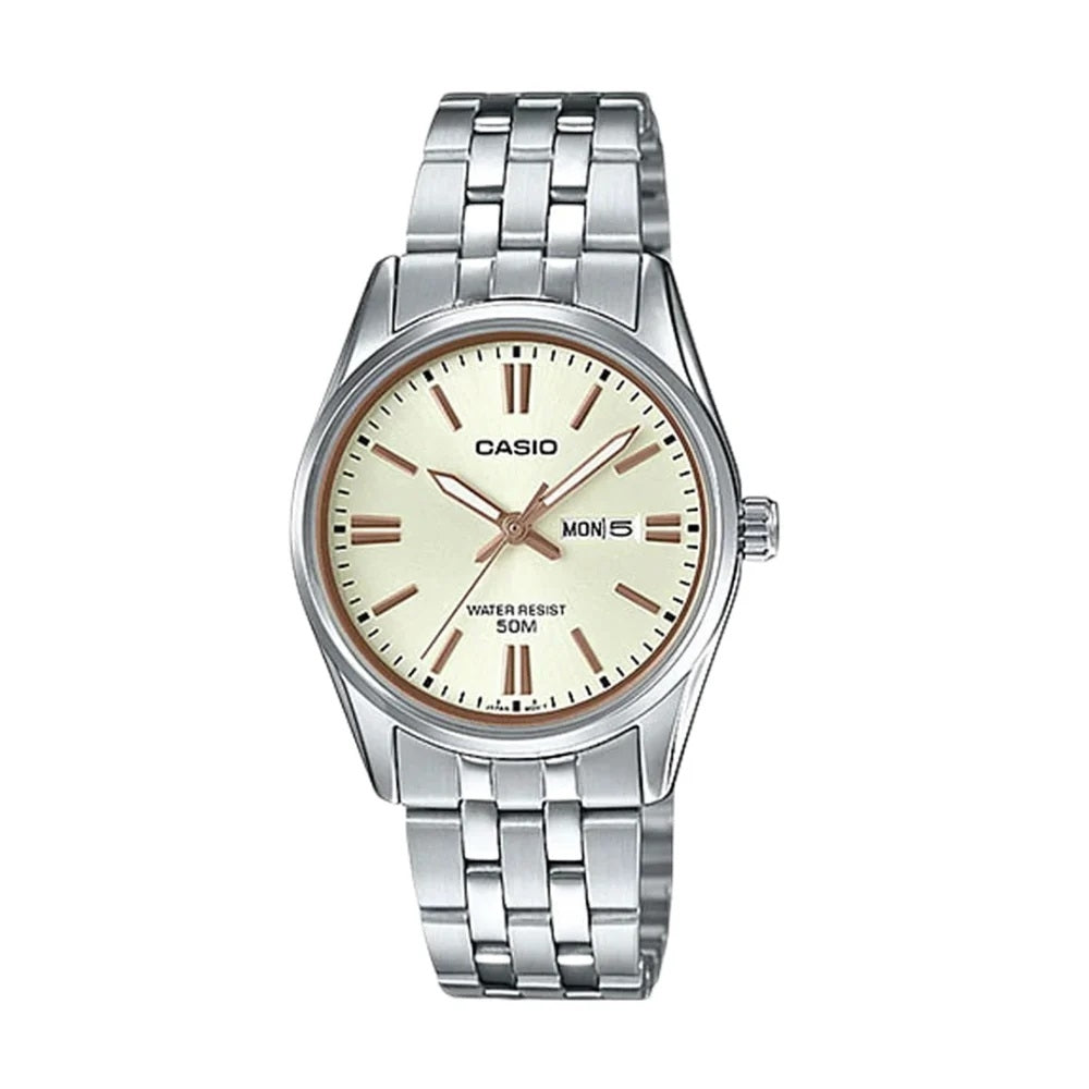CASIO COLLECTION Mod. LADY DAY & DATE - CHAMPAGNE WATCHES
