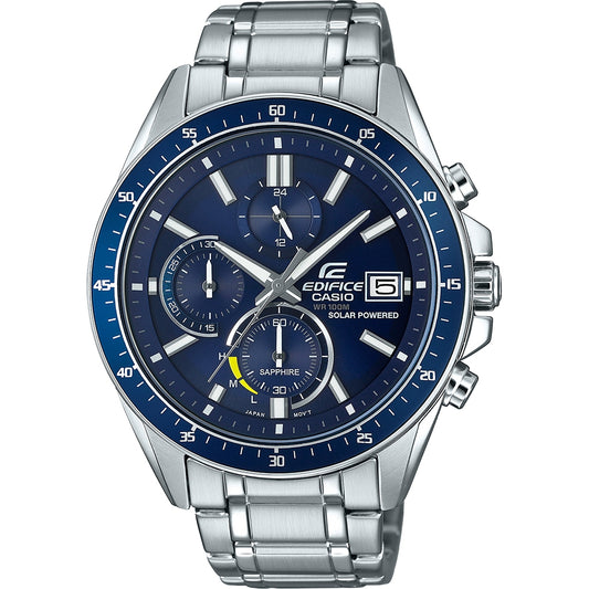 CASIO EDIFICE SLIM Mod. SOLAR POWERED CHRONOGRAPH - BLUE WATCHES