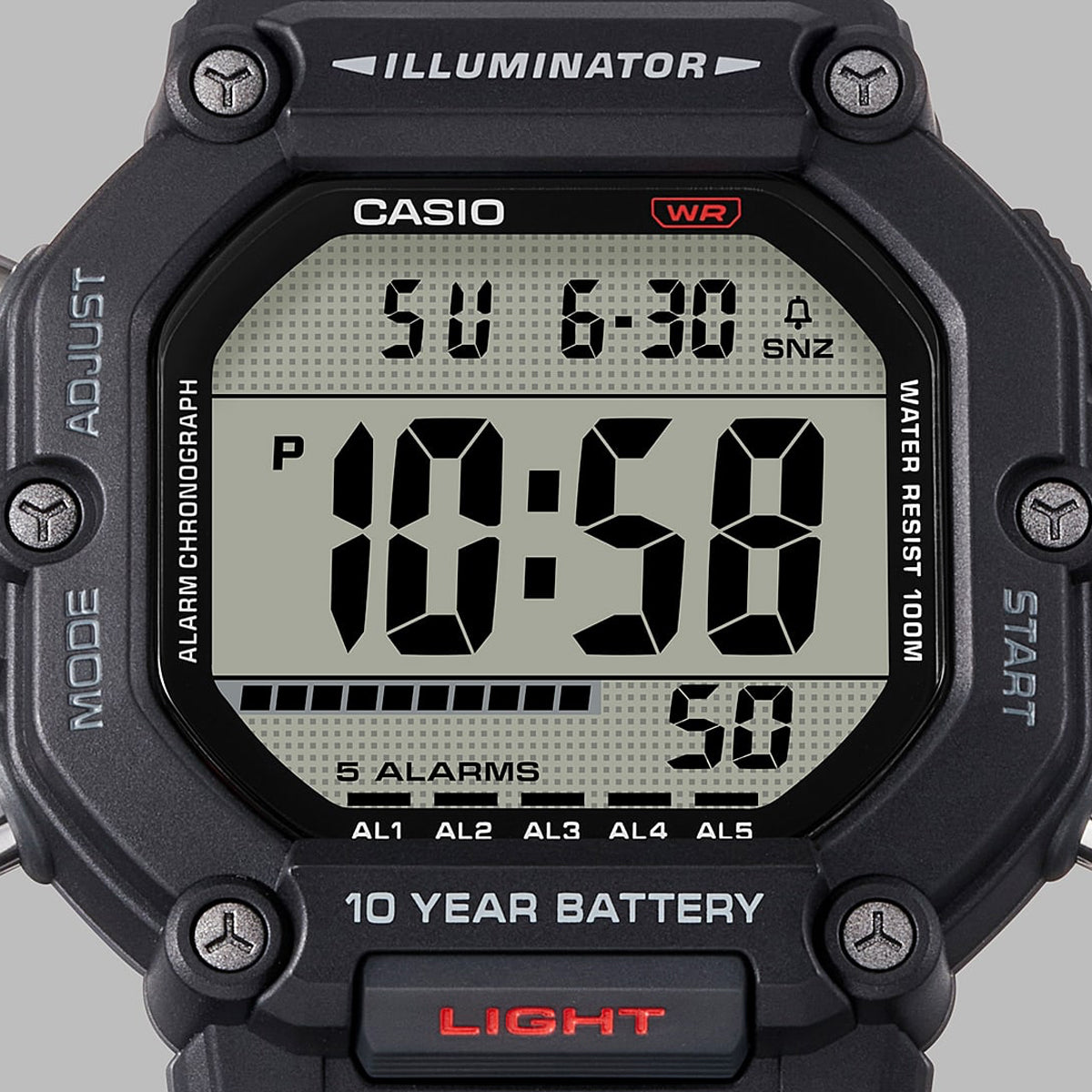 CASIO SPORT COLLECTION Mod. OVERSIZE 10 YEARS BATTERY - BLACK WATCHES