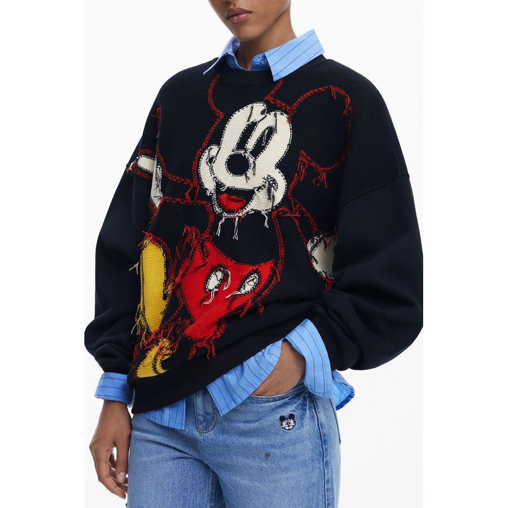 Desigual Black Cotton Women Sweater DE-39767-XS