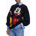 Desigual Black Cotton Women Sweater DE-39767-XS