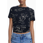 Desigual Black Cotton Women T-Shirt DE-39750-XS