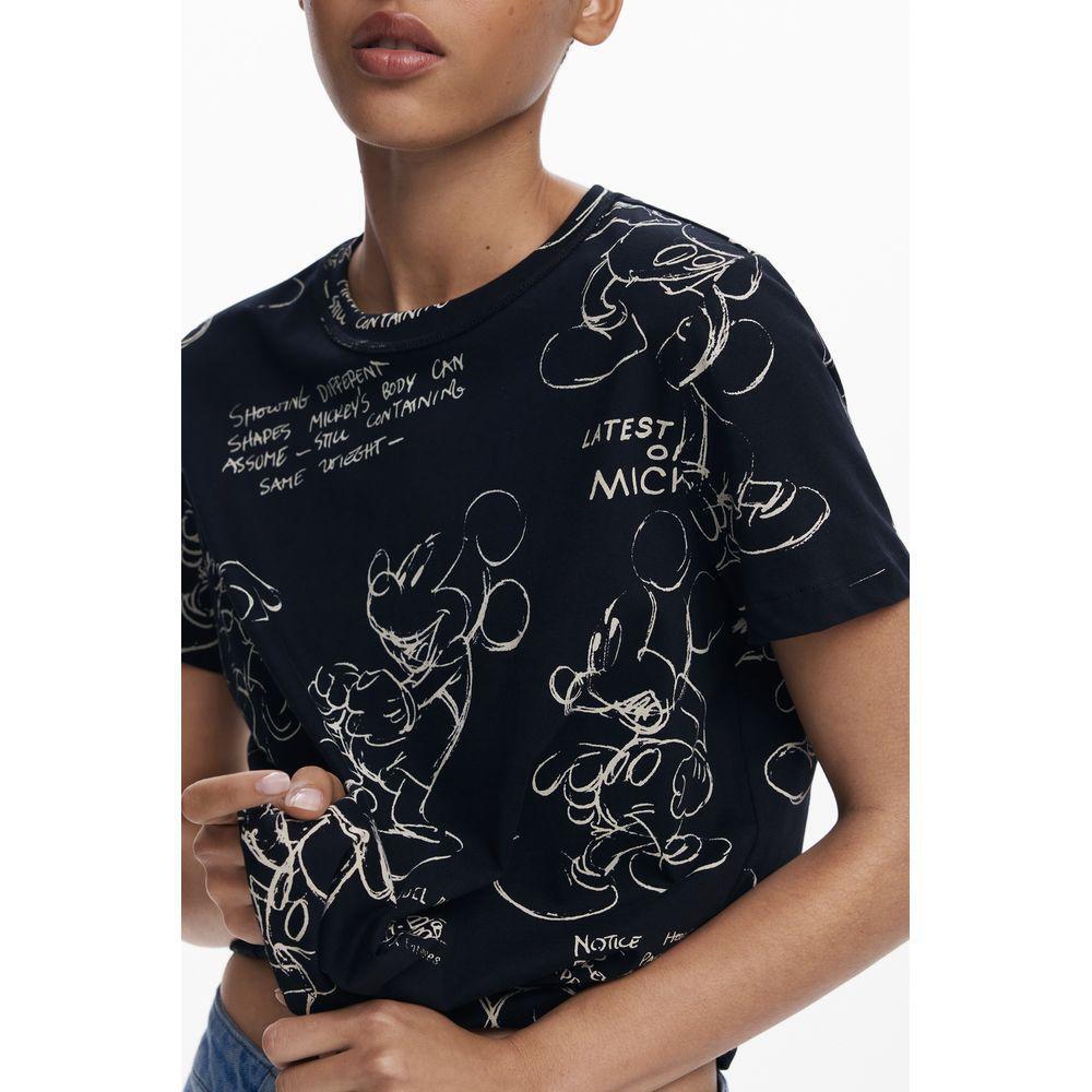 Desigual Black Cotton Women T-Shirt DE-39750-XS