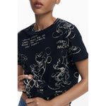 Desigual Black Cotton Women T-Shirt DE-39750-XS