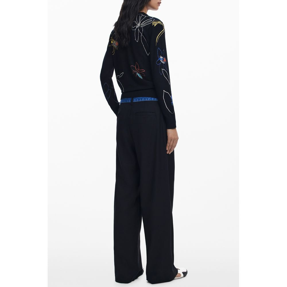 Desigual Black Viscose Women Sweater DE-39760-XS