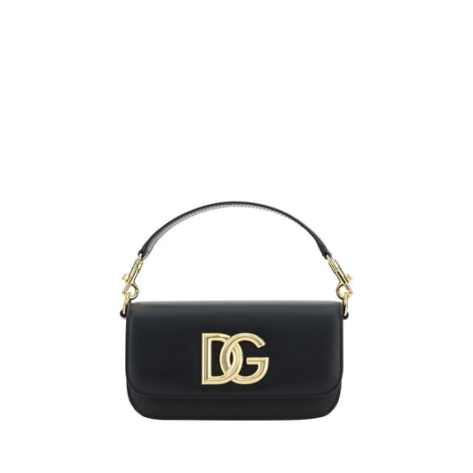 Dolce & Gabbana Black Calf Leather Bos Taurus Handbag
